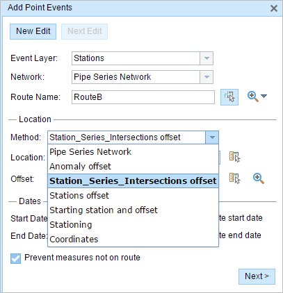 Choosing the intersection offset method Choosing the intersection offset method